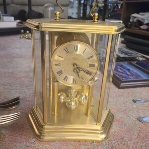 Bulova Elegant Gold Table Clock Made In West Germany